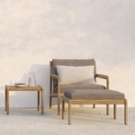 White Boucle Light õuemööbli padi – lumbar - Image 2