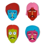 The Beatles seinadekoratsioonide komplekt - 4 tk
