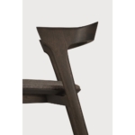 Bok tool tamme täispuidust - kangast istmekattega - pruun - Image 4