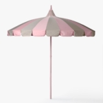 Päikesevari triipudega - pink/beige