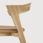 Bok tool tamme täispuidust - nahast istmekattega - Image 6