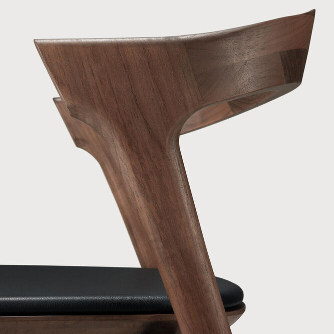 Bok tool tiigi täispuidust - nahast istmekattega - pruun - Image 5