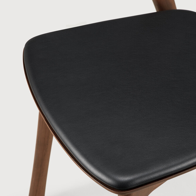 Bok tool tiigi täispuidust - nahast istmekattega - pruun - Image 6