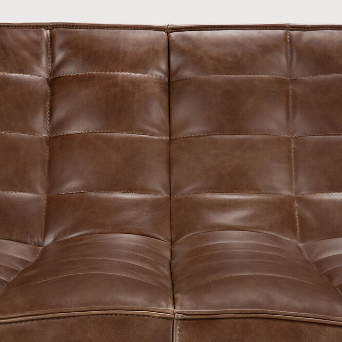 N701 2-kohaline diivan nahast – pruun - Image 6