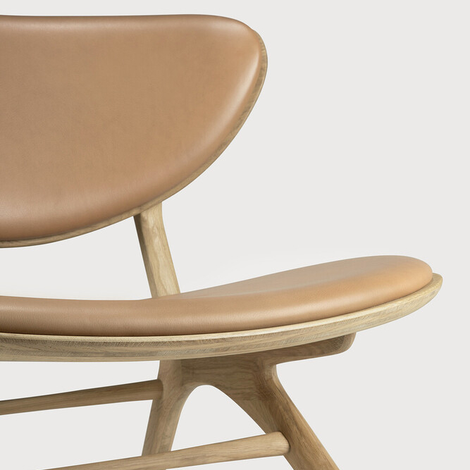 Eye lounge-tool tamme täispuidust nahast istme- ja seljakattega - Image 5