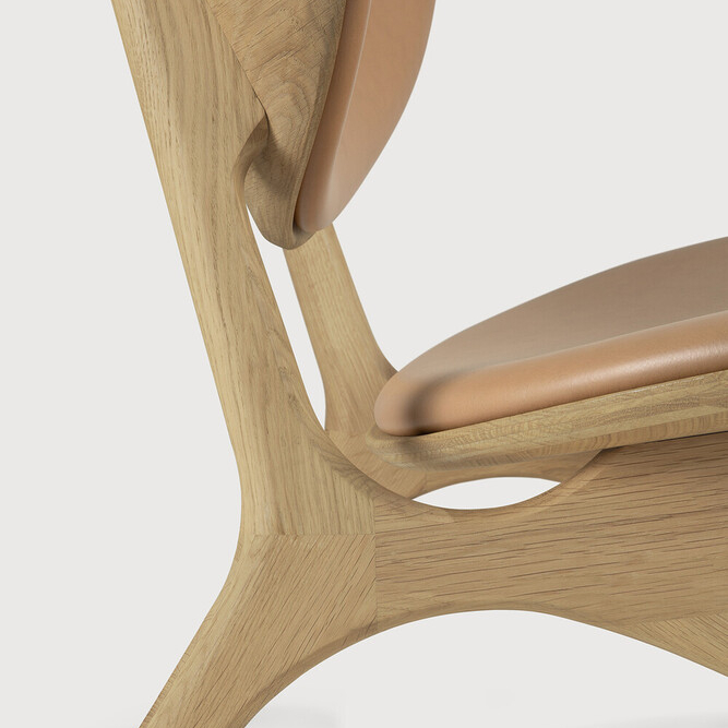 Eye lounge-tool tamme täispuidust nahast istme- ja seljakattega - Image 6