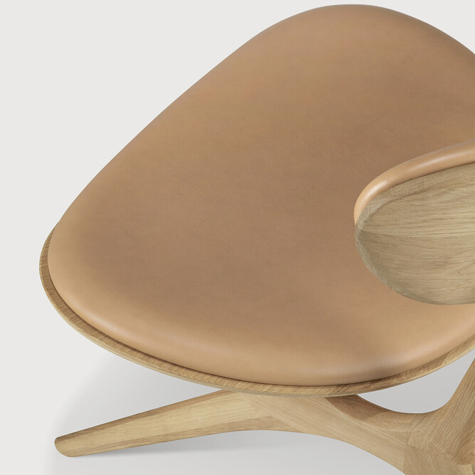 Eye lounge-tool tamme täispuidust nahast istme- ja seljakattega - Image 7