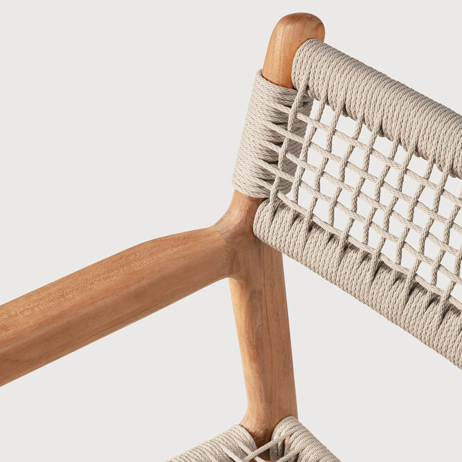 Jack punutud söögilauatool tiigi täispuidust - Image 6