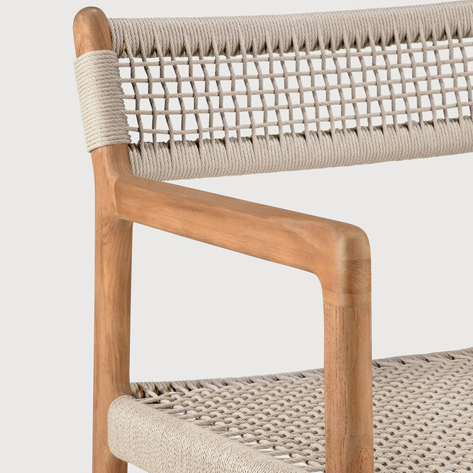 Jack punutud söögilauatool tiigi täispuidust - Image 7