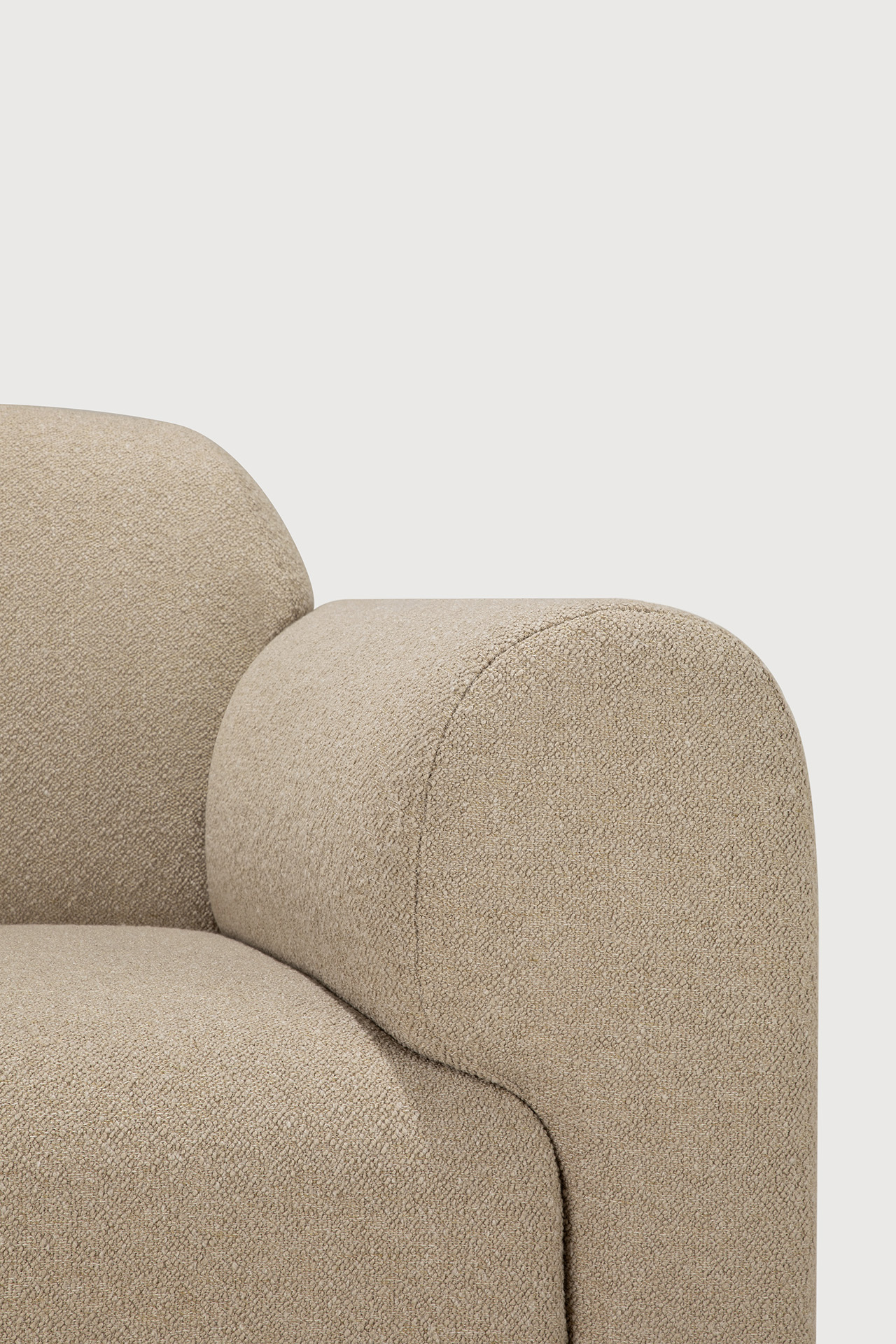 Bulky diivanimoodul käetugi vasakul – Almond