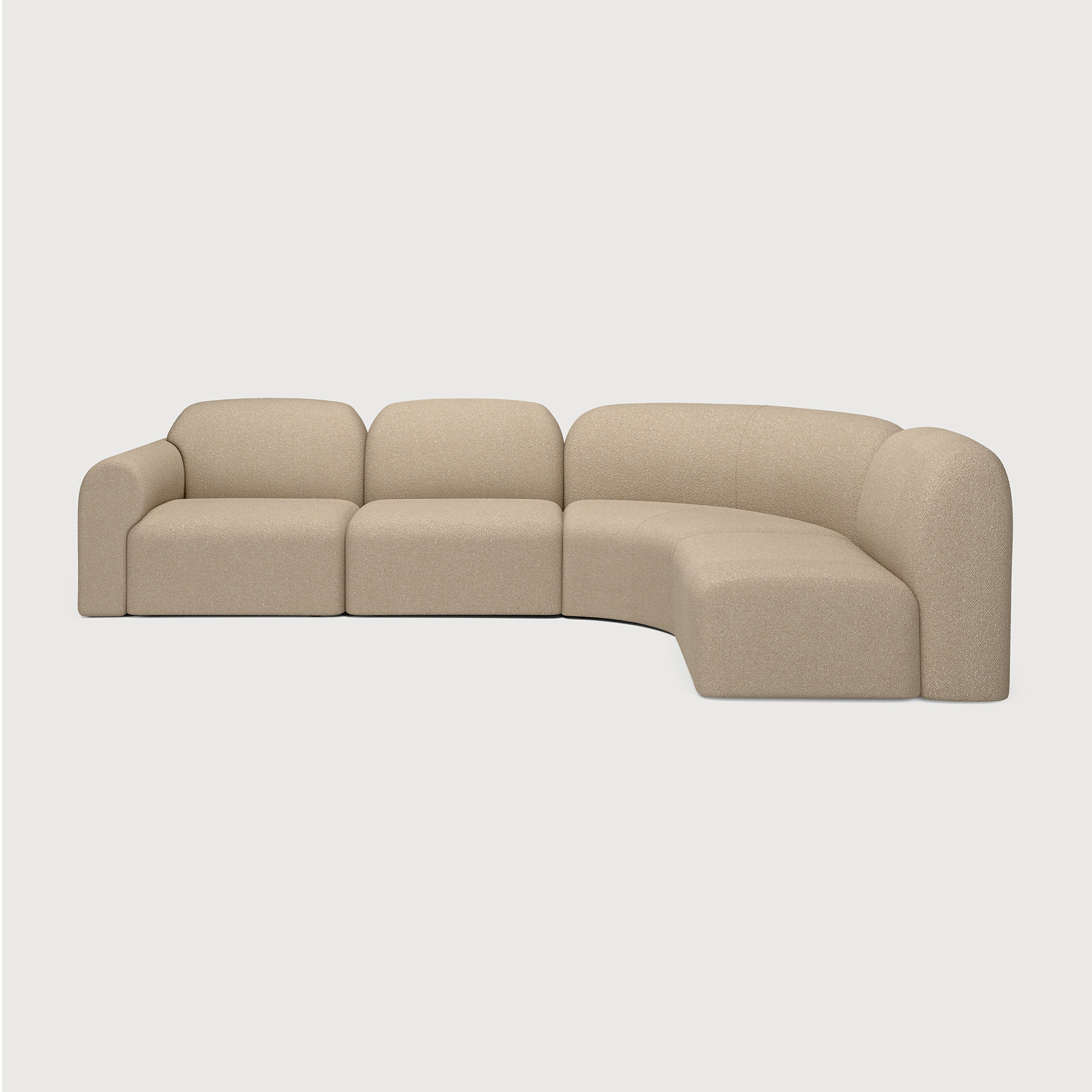 Bulky diivani 90° nurgamoodul – Almond